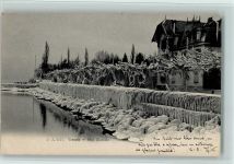 1290 Versoix 1906 - Zugefrohrene Ufer, Verlag, J.J. Nr. 5577, gute Erhaltung AK.