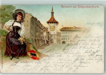 3000 Bern Berne 1901 Lithographie Bernerin am Zeitglockenturm