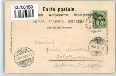 9430 St. Margrethen SG 1899 BOAKC Bahnhof Bahnhofstrasse Lithographie