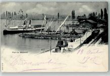 1897 Bouveret 1902 - Hafen Dampfschiff