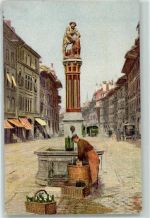 3000 Bern Berne Künstlerkarte Simsonbrunnen