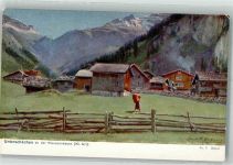 6465 Unterschächen Künstlerkarte sign. Kaufmann, J.C.