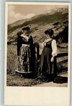 1984 Les Haudères Foto AK Tracht Frauen