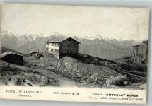 Wildstrubel Foto AK Hotel Wildstrubel Werbung Chocloat Klaus