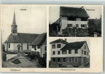 8604 Volketswil 1908 - Kirche Pfarrhaus Primarschulhaus