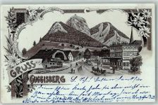 3158 Guggisberg 1902 Lithographie Hotel Pension Zum Sternen Kutsche