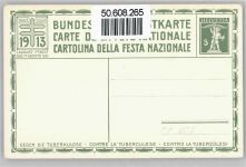 sign. A.M. Bächtiger Bundesfeier Ganzsachen Schweiz