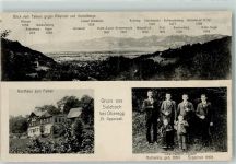 9413 Oberegg 1913 - Gasthaus zum Falken Geschwister-Gruppe Katharina Seppetoni Blick vom Falken gegen Rheintal und Vorarlberge Sulzbach