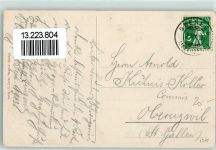 9413 Oberegg 1913 - Gasthaus zum Falken Geschwister-Gruppe Katharina Seppetoni Blick vom Falken gegen Rheintal und Vorarlberge Sulzbach