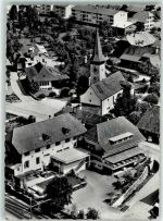 3672 Oberdiessbach Gebrauchsspuren Hotel Löwen Fliegeraufnahme Foto AK