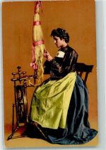 Frau mit Spinnrad Oberaargau