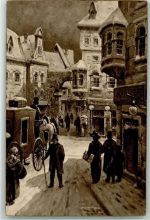 Winter Kutsche Serie Nr. 285 Postkutsche Schweiz 1913