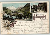 3711 Emdthal 1898 Lithographie Bad Heustrich Berner Oberland