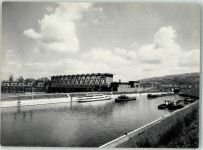 4127 Birsfelden Foto AK Rheinkraftwerk Vorhafen