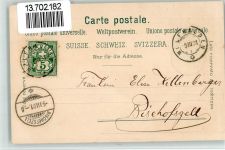 9427 Wolfhalden 1901 BOAKC Lithographie Dorfplatz Gasthaus Zum Friedberg Pfarrhaus Helvetia Edelweiß Verlag Künzli Nr 1528