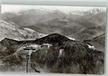 Weissfluhjoch 1955 Foto AK Fliegeraufnahme Parsenngebiet Hüttenstempel