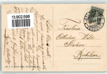 8627 Grüningen 1918 - Schloss und Kirche