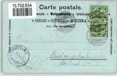 8487 Rämismühle 1902 BOAKC Lithographie/Mondschein Zell Kirche Baumwollspinnerei Asyl