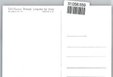 7057 Langwies - Winter- Karte, Café Pension Brüesch