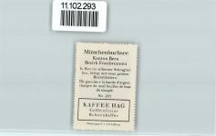 3053 Münchenbuchsee - Vignette Wappen Kaffee Hag ca 1920-1940