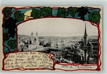 1900 Gebrauchsspuren Jugendstil - AK