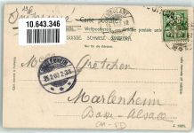 1510 Moudon 1903 - Cafe de la Douane Bahnpost Kurs 1 Zug 52