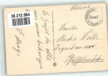 6074 Giswil Foto AK Hotel Krone Kirche Sarnersee Feldpost Strassenkom.