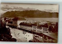 Lausanne Losanna Bahnhof Bahnhof Schweiz 1918 Foto AK