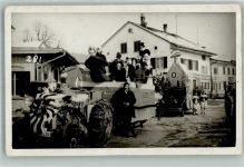8000 Zürich Foto AK Fasnacht Traktor geschmückt