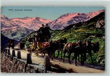 Alpenpostkutsche AK Postkutsche Schweiz 1912 Gebrauchsspuren