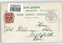 9104 Waldstatt Gebrauchsspuren Hotel Säntisblick Hotel Hirschen Eisenbahn Lithographie