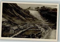 3999 Oberwald Foto AK Rhonegletscher Gletsch
