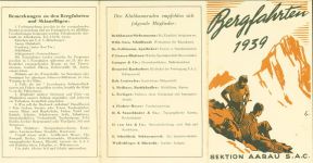 5000 Aarau KEINE AK S.A.C. Bergfahrten 1939 Klappbroschüre 2-fach