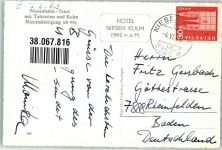 Niesen 1953 Foto AK Bergbahn Bahnhof Talstation Niesenbahn