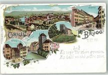 5200 Brugg AG 1899 - Rathaus Hauptstrasse Schwarzer Turm