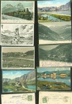 Sankt Gotthard TI Posten 21 bis 100 AK Lot mit 32 AK