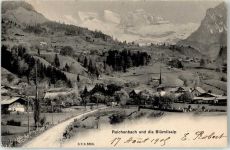 3713 Reichenbach im Kandertal 1905 Lithographie Blümlisalp