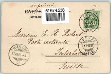 3713 Reichenbach im Kandertal 1905 Lithographie Blümlisalp