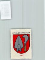 8103 Unterengstringen - Vignette Wappen Kaffee Hag 1920-1940 Pflugeisen Rebmesser