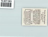 8103 Unterengstringen - Vignette Wappen Kaffee Hag 1920-1940 Pflugeisen Rebmesser