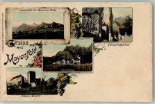 7304 Maienfeld 1907 - Schloss Salenegg Schloss Brandis Bahnpost Zug 2035