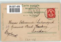 1901 Gebrauchsspuren Lithographie Verlag Guggenheim Nr.10051