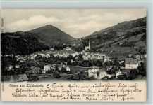 9620 Lichtensteig 1901 - Teilansicht mit Kirche, gute Erhaltung AK