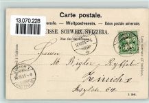 9620 Lichtensteig 1901 - Teilansicht mit Kirche, gute Erhaltung AK