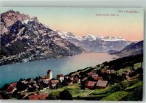 8758 Obstalden 1909 Foto AK Alvier-Kette