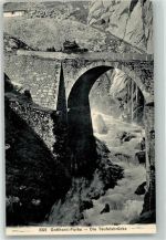 Furka Foto AK Postkutsche Teufelsbrücke