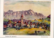 9042 Speicher Lithographie sign. Schmid