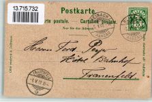 5734 Reinach AG 1902 BOAKC Bahnhof Kirche Bärenplatz Lithographie