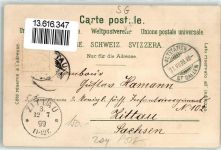 9450 Altstätten SG 1899 Lithographie Kirchenplatz Anstalt Zum guten Hirten Post Forstkapelle Kloster Maria-Hilf