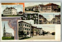 9602 Bazenheid Foto AK Poststrasse Kirchstrasse Kirche Schulhaus